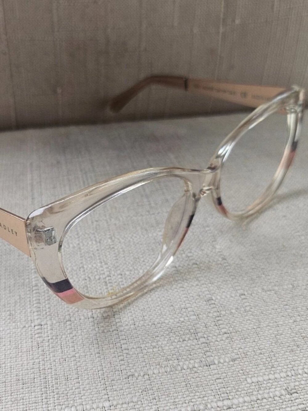 Radley London Ladies Eyeglasses Frame Cat Eye Eyewear FLOSSIE Glasses Clear/Gold